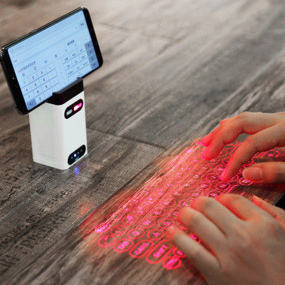 LEING FST Virtual Laser Keyboard Bluetooth Wireless Projector Phone Keyboard For Computer Pad Laptop With Mouse Function - Abdul