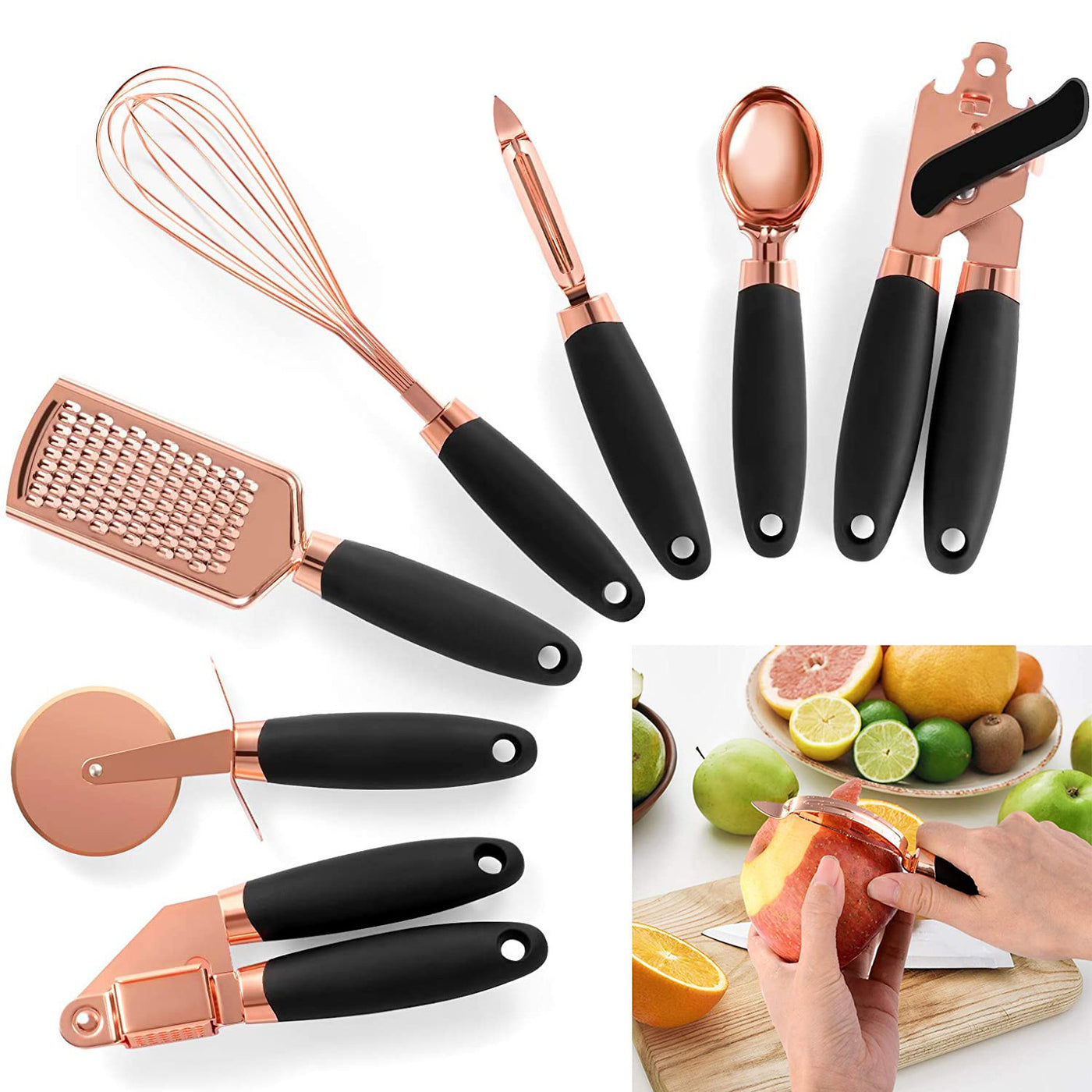 Stainless Steel Kitchen Gadgets 7 Piece Set - Abdul