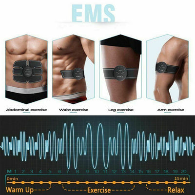 Electric Muscle Toner Machine ABS Toning Belt Simulation Fat Burner Belly Shaper - Abdul