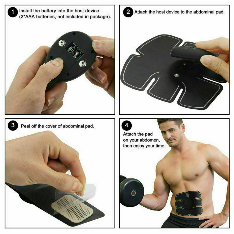 Electric Muscle Toner Machine ABS Toning Belt Simulation Fat Burner Belly Shaper - Abdul