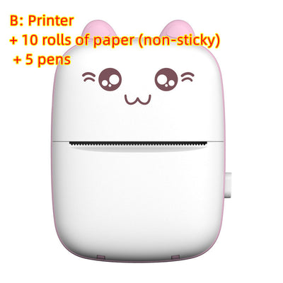 Mini Printer Portable Mini Bluetooth WiFi New Wrong Printer Mobile Phone Photo Title Note Hot Print Pocket Student Error Label Printer - Abdul