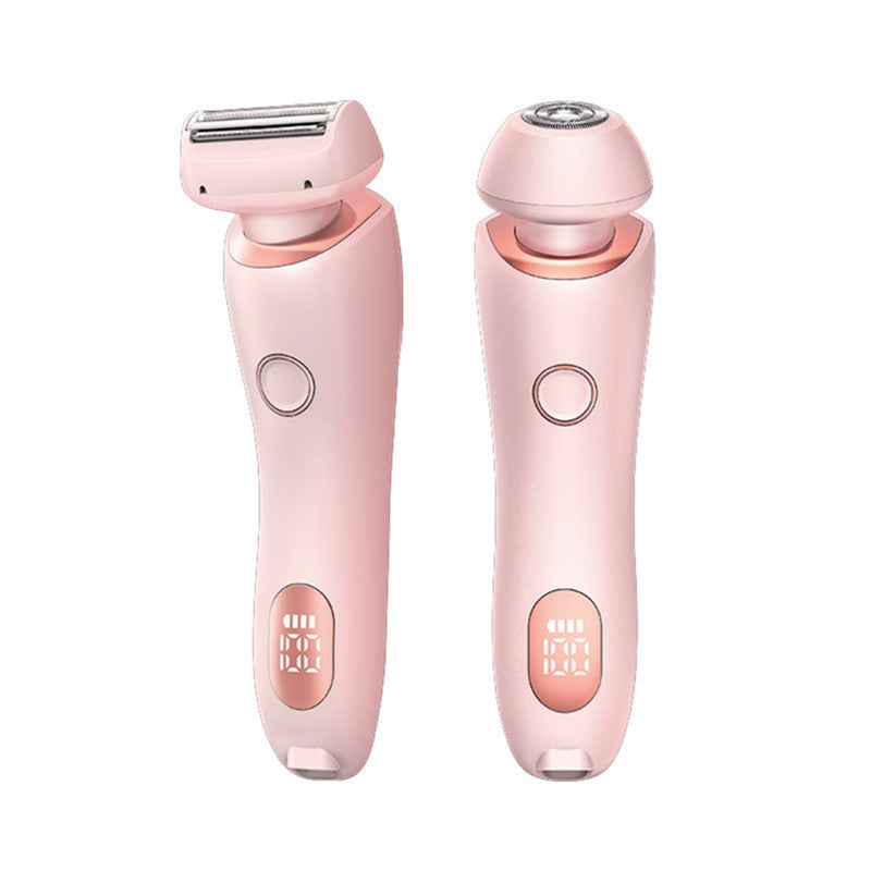 2 In 1 Hair Removal Epilator USB Rechargeable Trimmer Women Body Razor Face Leg Armpit Bikini Hand Pubic Shaver Hair Remover - Abdul