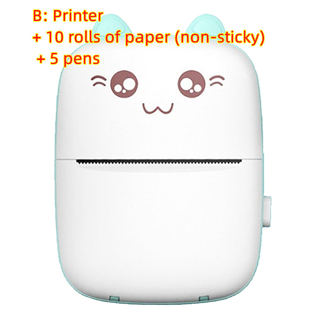 Mini Printer Portable Mini Bluetooth WiFi New Wrong Printer Mobile Phone Photo Title Note Hot Print Pocket Student Error Label Printer - Abdul