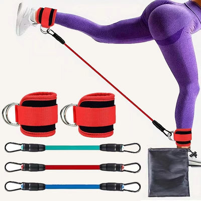 Ankle Strap Resistance Bands Hip Leg Strength Pull Rope Fitness Elastic Training Home Yoga Pilate Crossfit Workout Gym Equipment - Abdul