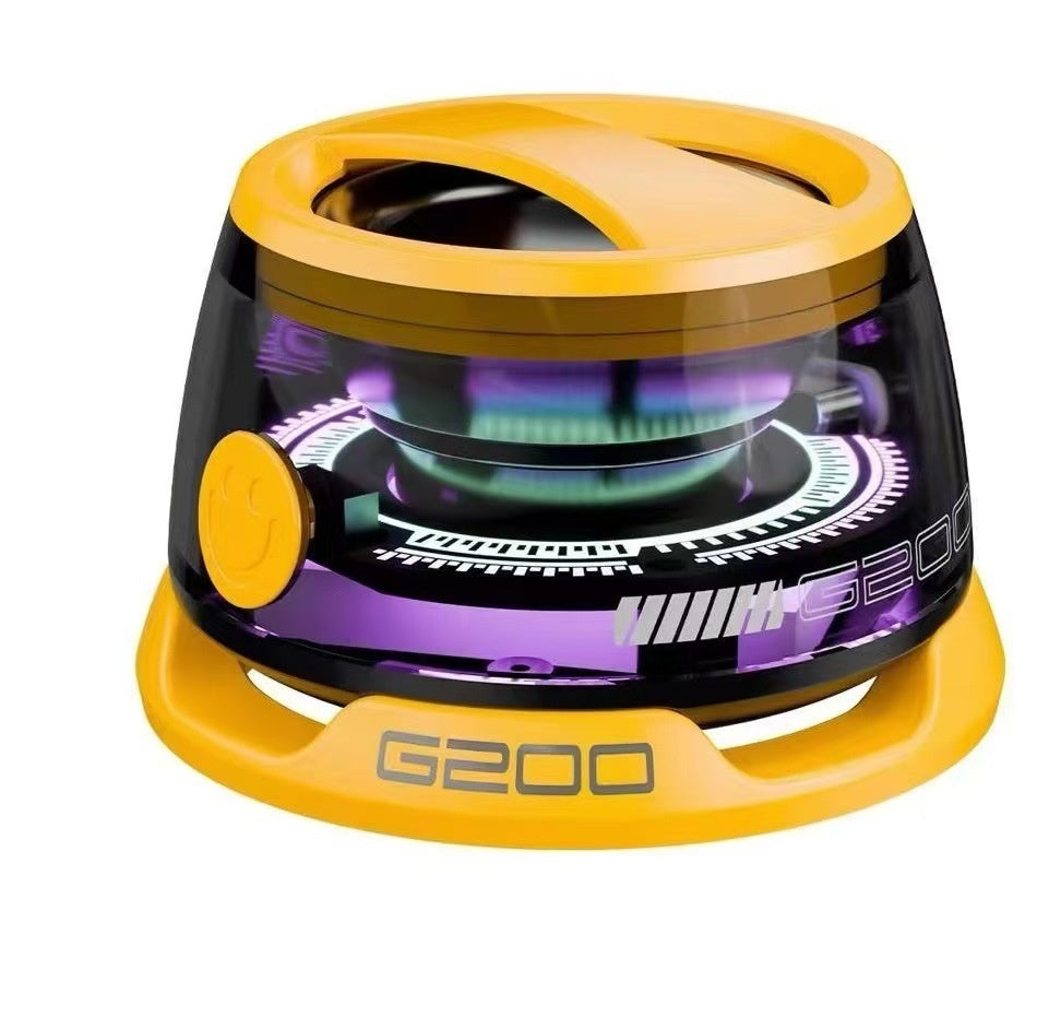 Portable Bluetooth Speaker G200 RGB Lighting Speaker BT5.3 Mini Sound Box 7 Hours Playback Magnetic Phone Holder - Abdul