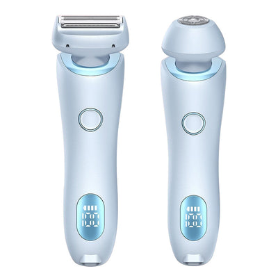 2 In 1 Hair Removal Epilator USB Rechargeable Trimmer Women Body Razor Face Leg Armpit Bikini Hand Pubic Shaver Hair Remover - Abdul