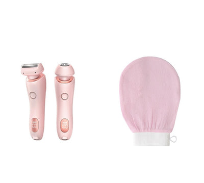 2 In 1 Hair Removal Epilator USB Rechargeable Trimmer Women Body Razor Face Leg Armpit Bikini Hand Pubic Shaver Hair Remover - Abdul