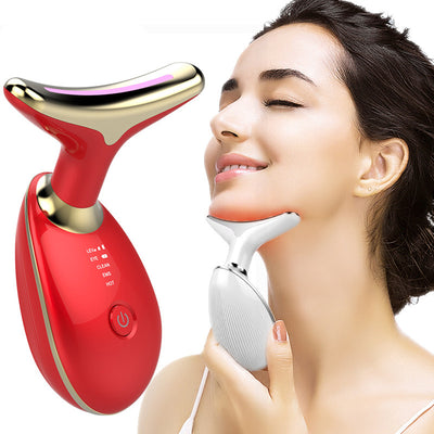 EMS Thermal Neck Lifting And Tighten Massager Electric Microcurrent Wrinkle Remover - Abdul